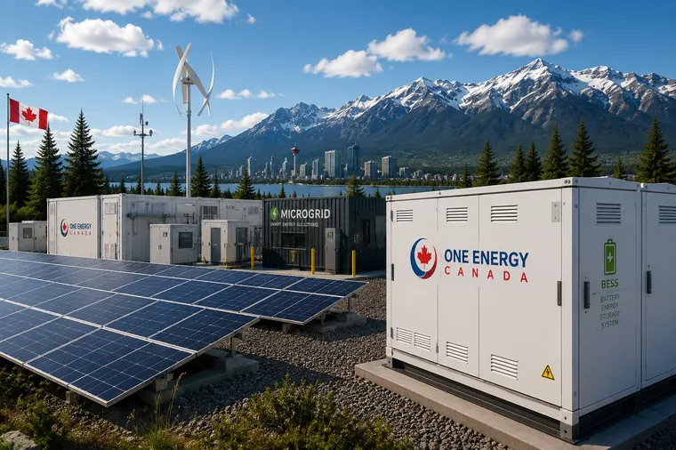 Solar array with battery energy storage containers and microgrid controls